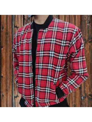 سویشرت چهارخانه پشمی داخل خز کد 639